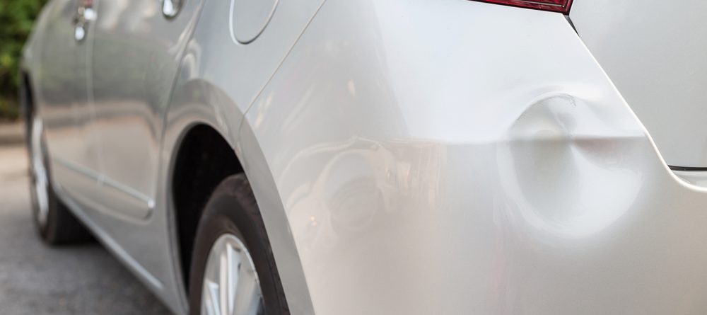 car with dent on bumper melbourne image