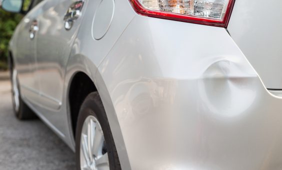 car with dent on bumper melbourne image